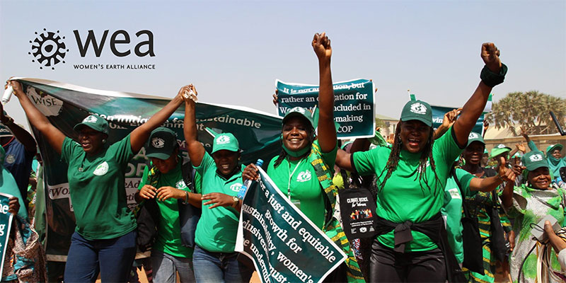 marchers in green