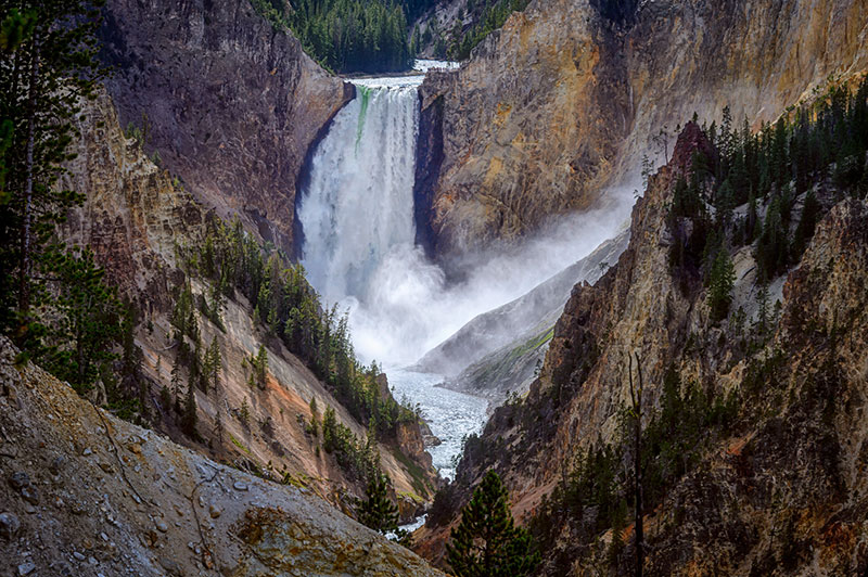 a canyon waterfall