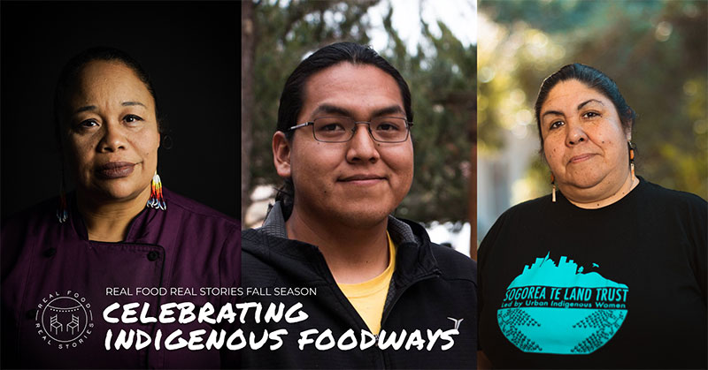 poster of people, words celebrating indigenous foodways