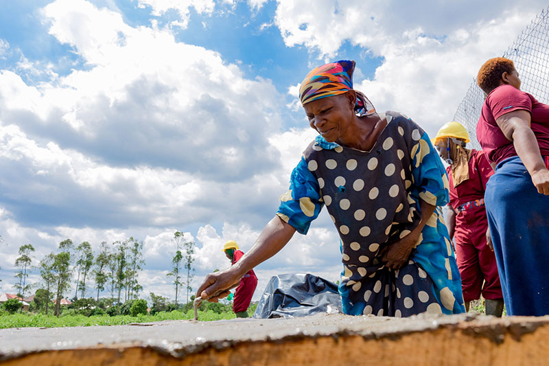 a woman working outdoors
