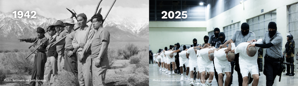 1942 Alien Enemies Act compared to 2025 El Salvador mega prison
