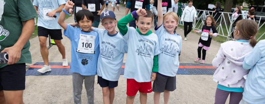 Four kids at the Walk