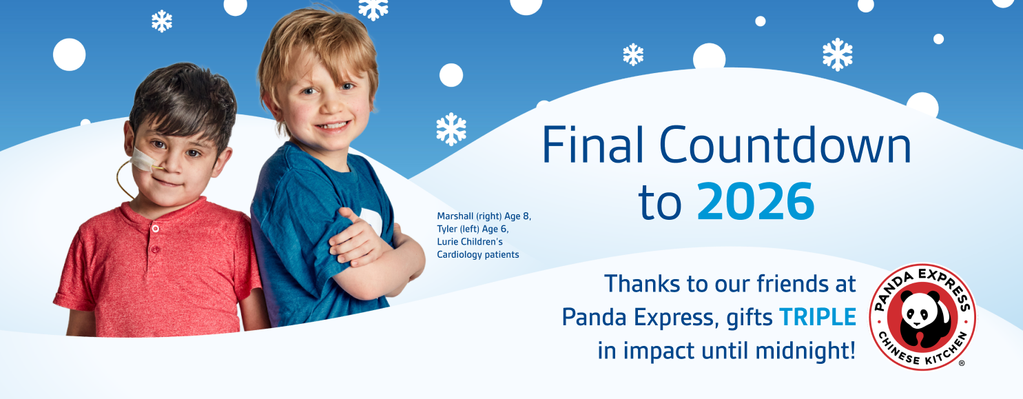 Final Countdown to 2026! Thanks to our friends at Panda Express, gifts TRIPLE in impact until midnight!