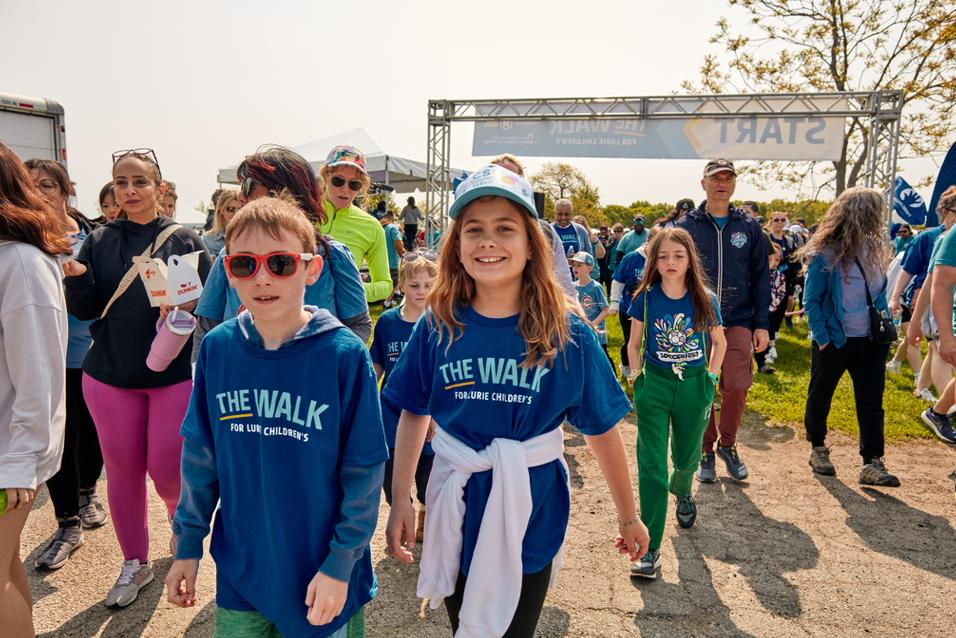 Children smiling at The Walk for Lurie Children's