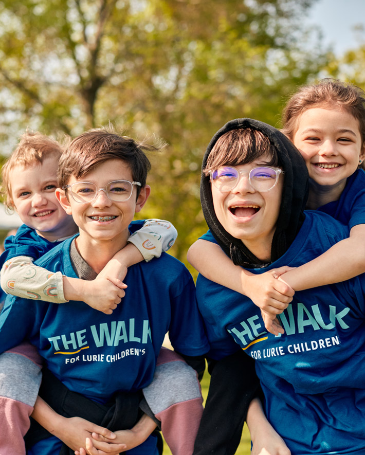 A photo 4 kids smiling at the event.