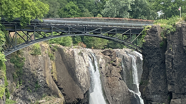 bridge over waterfall