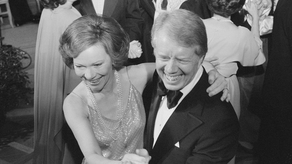 Rosalynn and Jimmy Carter at an Inaugural Ball