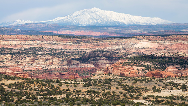 snowy mountains from Grand Staircase 