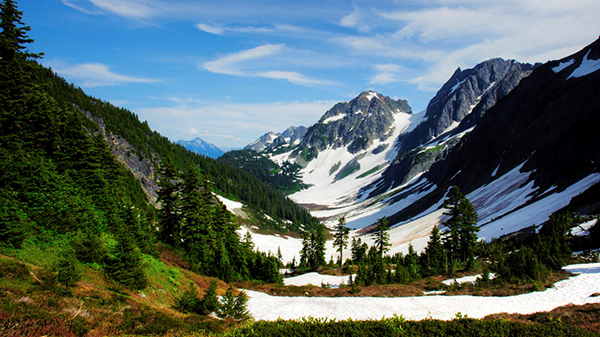 snowy mountain landscape