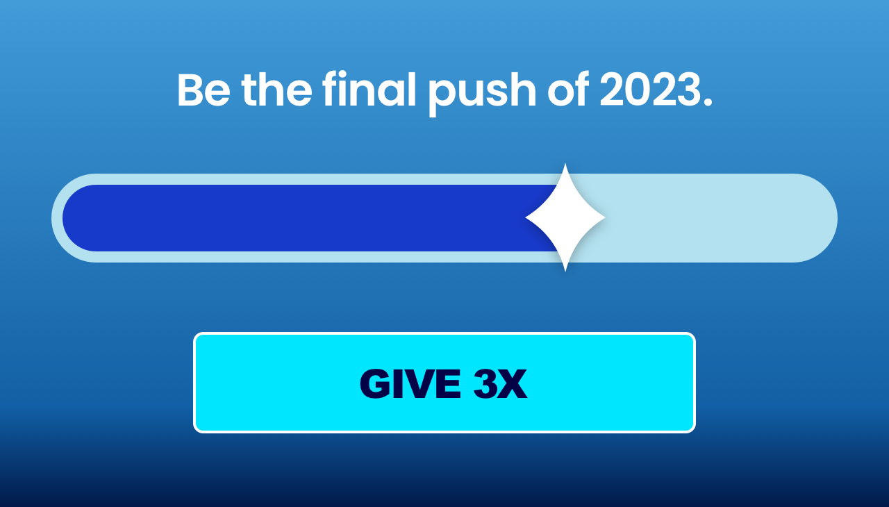 Be the final push of 2023.