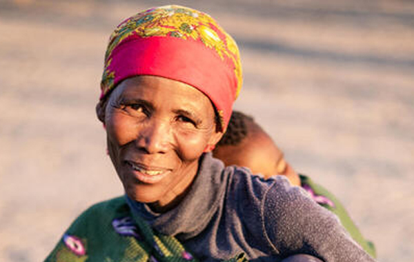 Portrait of Namibian community member smiling