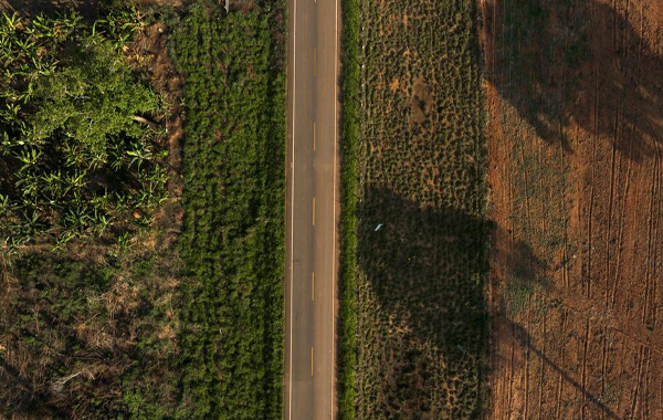 Aerial view of the Interoceanic Highway in Cusco, Peru/ the Amazon