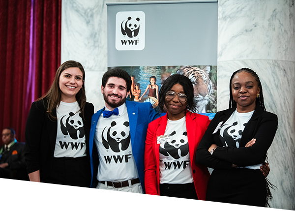 Group of WWF staff and activists at Lobby Day 2024