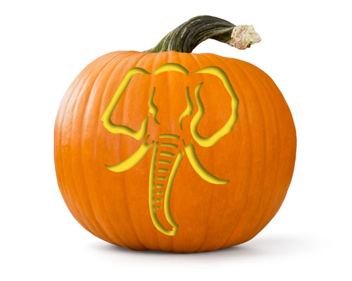 Elephant Pumpkin Template