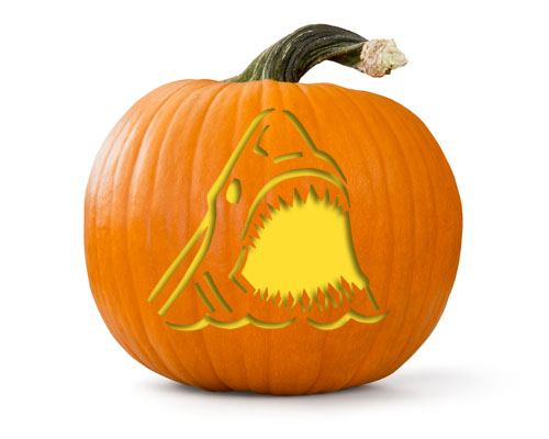 shark pumpkin stencil