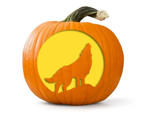 wolf pumpkin stencil