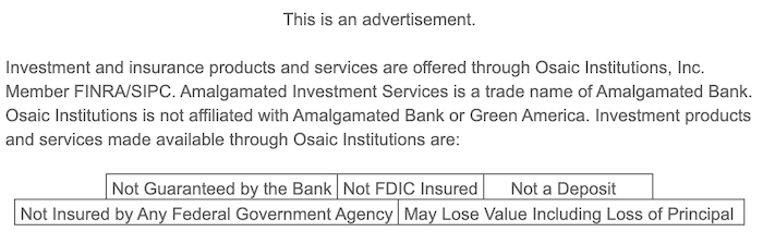 Amalgamated Disclaimer