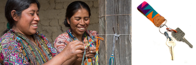 Colorful, Handwoven Key Fob by Mayan Hands