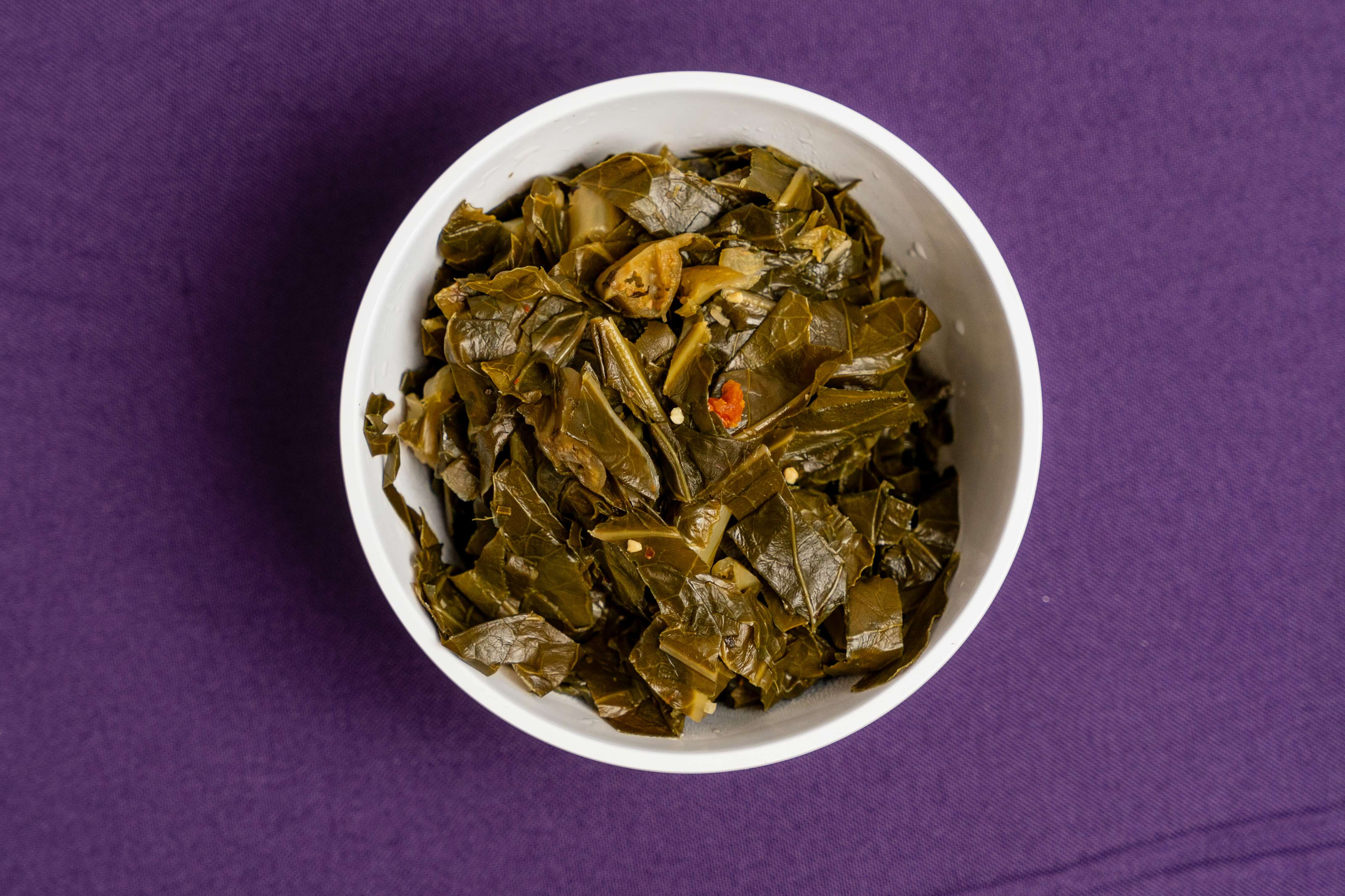 A bowl of Southern-style collard greens