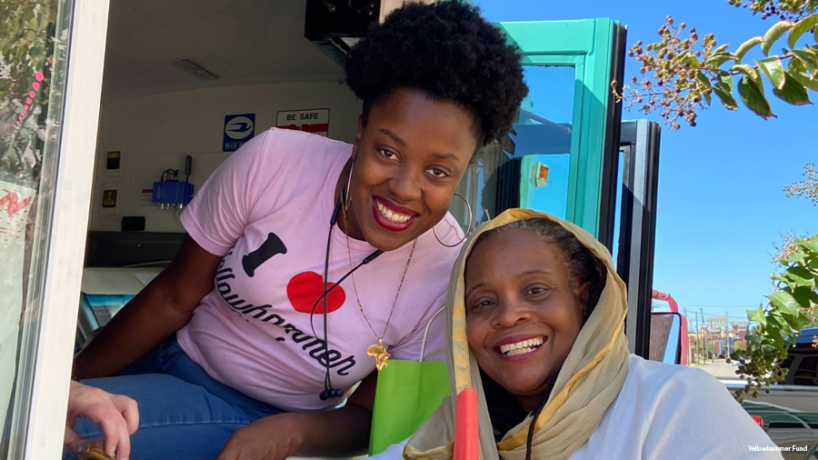 Yellowhammer Fund Executive Director Jenice Fountain, left, and Women in Training President and CEO Adeyela Bennett in July 2023. (Courtesy of Yellowhammer Fund)