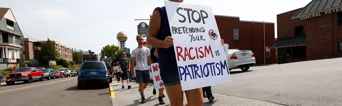 Marchers rally in Knoxville, Tennessee. 