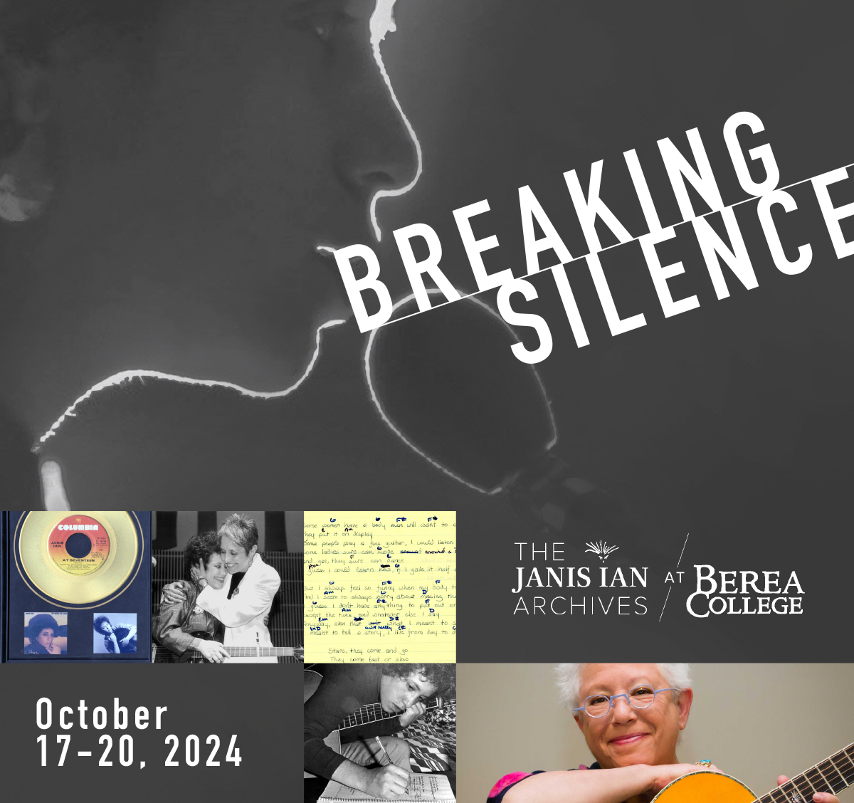 Breaking Silence, The Janis Ian Archives at Berea College, October 17-20, 2024