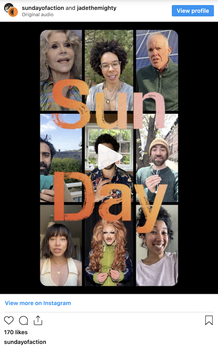 Instagram post by Sunday of Action
