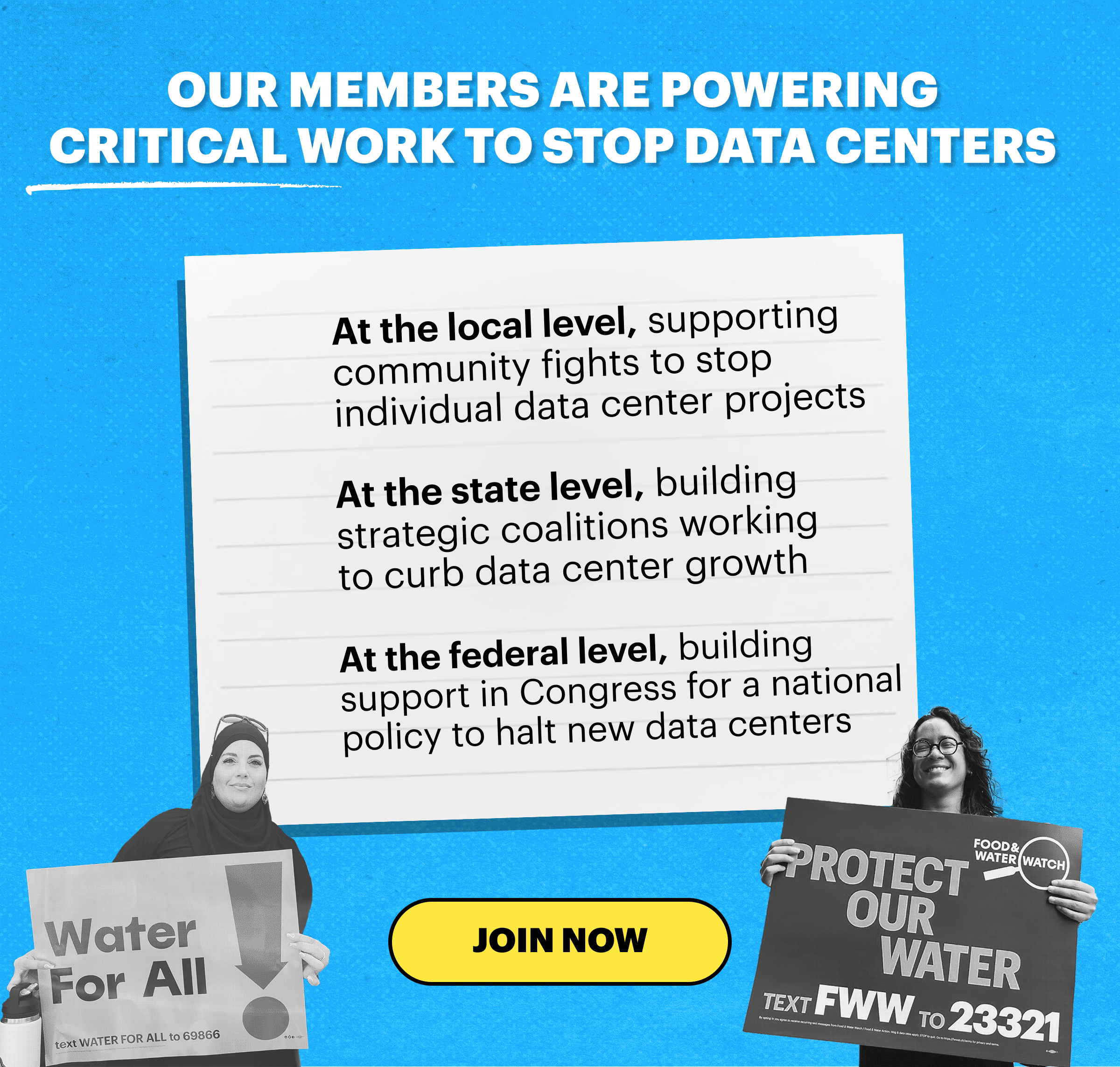 Our members are powering critical work to stop data centers - join now!