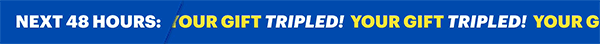 Next 48 Hours: Your Gift Tripled!