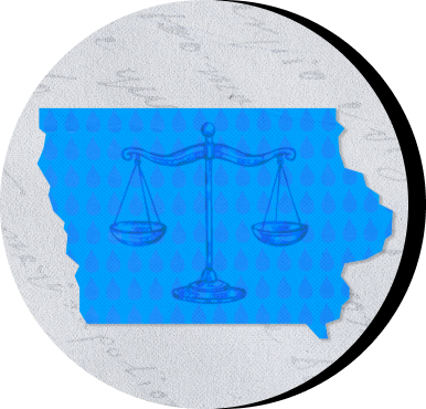 Outline of the state of Iowa