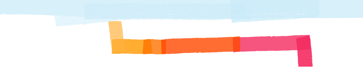 Red and orange trail path divider