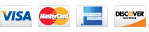 We accept Visa, MasterCard, American Express, Discover